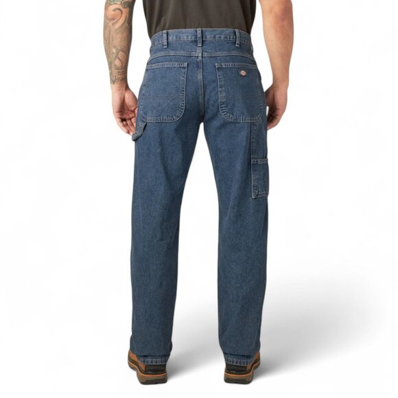 Dickies Men's Size 42x30 Carpenter Jeans Loose Fit Dark Wash Denim NWT - Picture 2 of 15